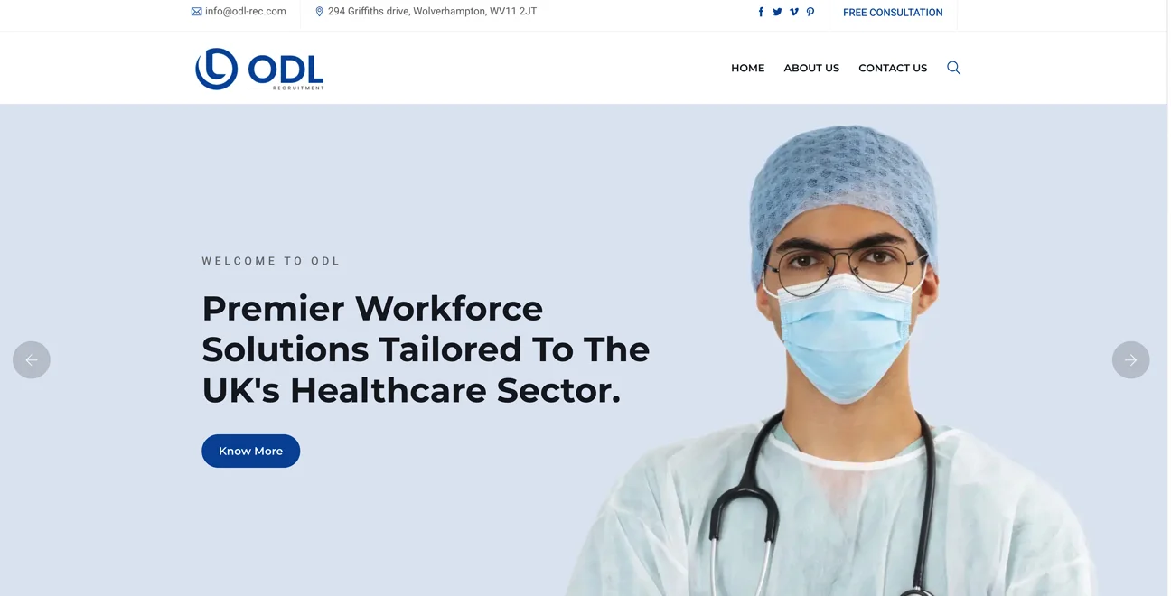 Webdesign Service in dubai, We designed Website for ODL group